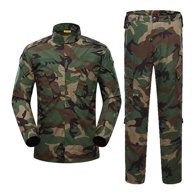 ACU Woodland Woven Military Camouflage Uniform High Density Ripstop Fabric