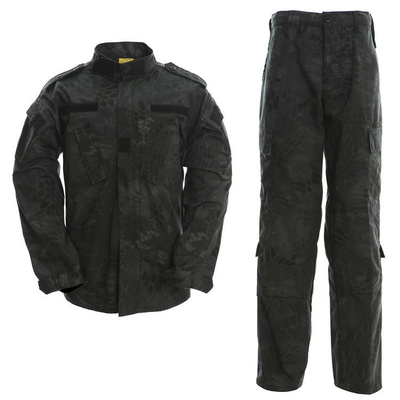Black Python Military Camouflage Uniform 35% Cotton Police Camouflage Uniform