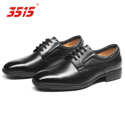 Breathable Lace Up Military Dress Shoes Pigskin Lining Business Formal Shoes Genuine Leather
