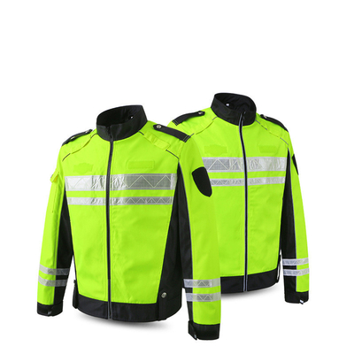 Motorcycle Riding Safety Reflective Raincoat Oxford Waterproof Fabric